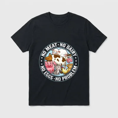 No Meat No Dairy T-Shirt – Classic T-Shirt in Black