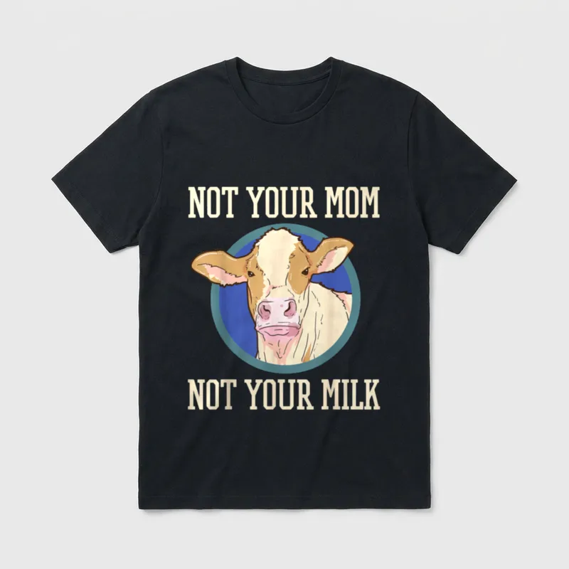 Vegan Anti Milk Cow Lover Vegan Shirts T-Shirt – Classic T-Shirt in Black