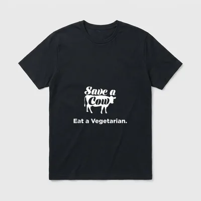 Save a Cow Eat T-Shirt – Classic T-Shirt in Black