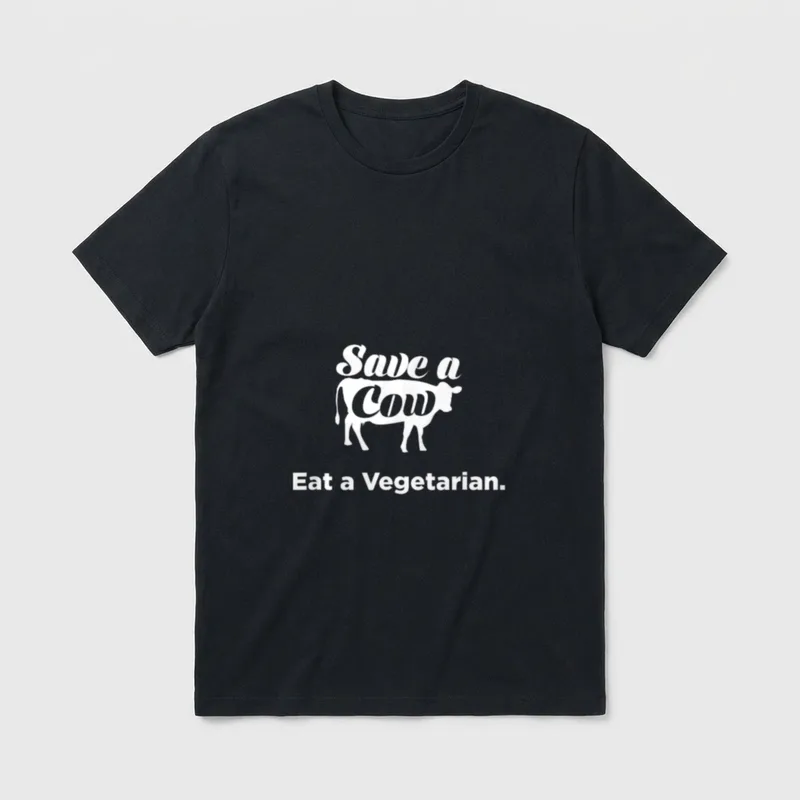 Save a Cow Eat T-Shirt – Classic T-Shirt in Black