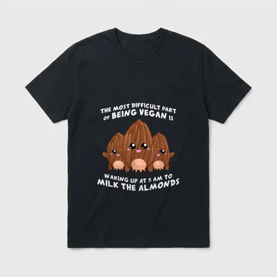 Milk The Almonds Almond T-Shirt – Classic T-Shirt in Black