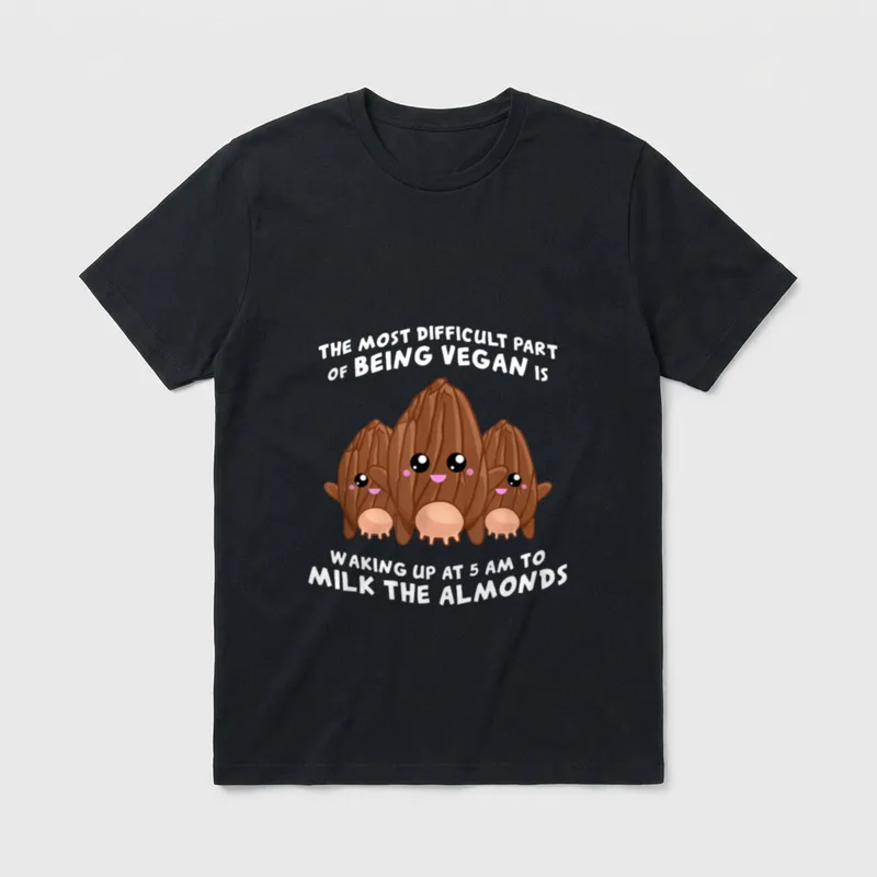 Milk The Almonds Almond T-Shirt – Classic T-Shirt in Black
