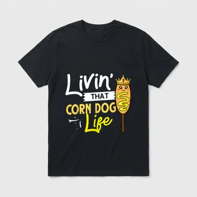 Corn Dog Korean Mini T-Shirt – Classic T-Shirt in Black