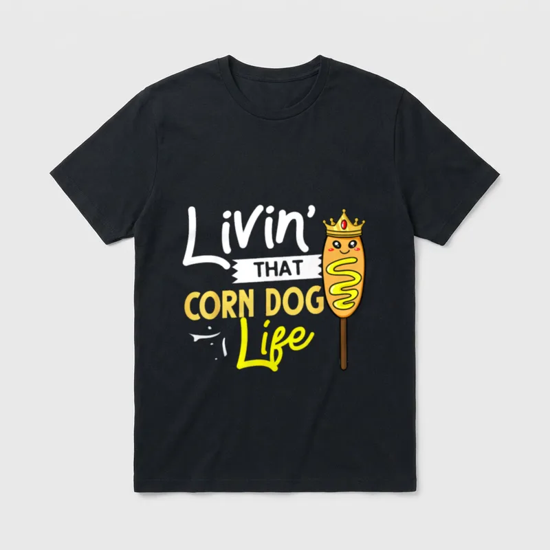 Corn Dog Korean Mini T-Shirt – Classic T-Shirt in Black