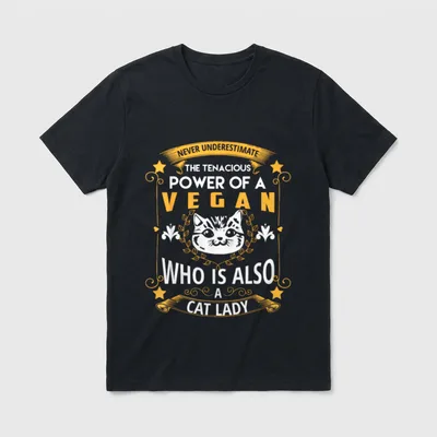 Power Of A Vegan T-Shirt – Classic T-Shirt in Black