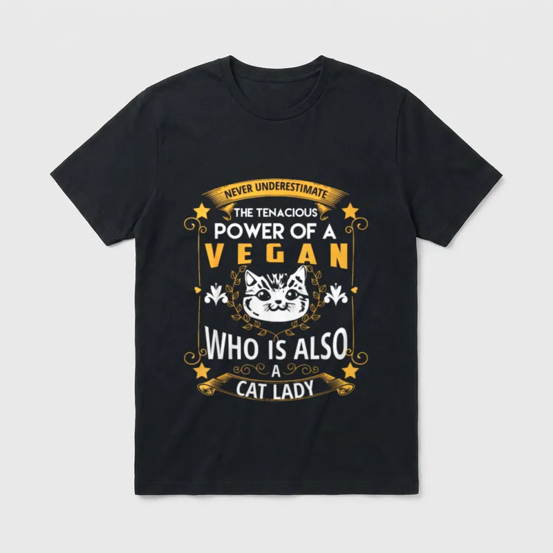 Power Of A Vegan T-Shirt – Classic T-Shirt in Black