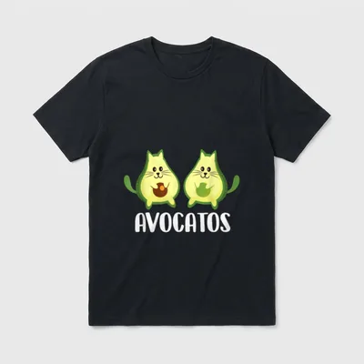 Avocatos Vegan Animal Cat T-Shirt – Classic T-Shirt in Black