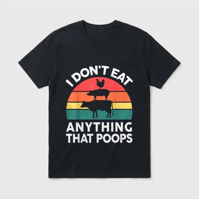 CAT Vegan Not Eat T-Shirt – Classic T-Shirt in Black