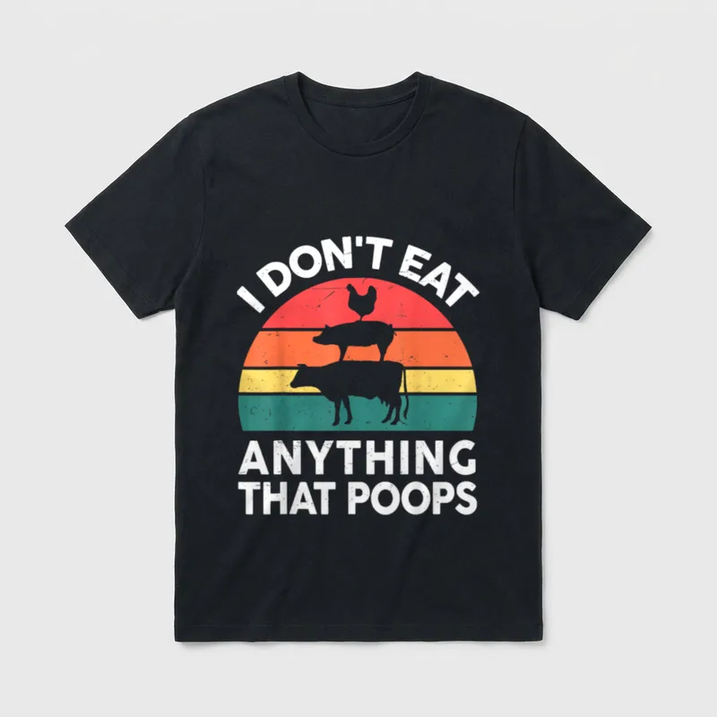 CAT Vegan Not Eat T-Shirt – Classic T-Shirt in Black