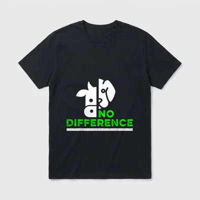 No Differences Dog Cute T-Shirt – Classic T-Shirt in Black
