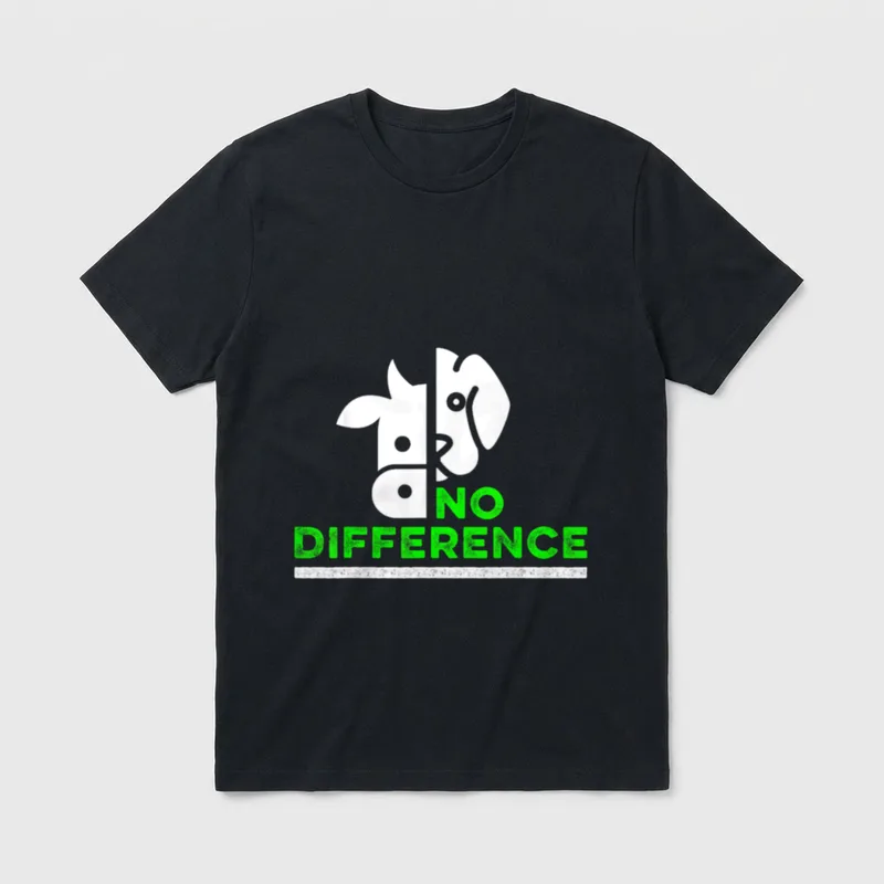 No Differences Dog Cute T-Shirt – Classic T-Shirt in Black