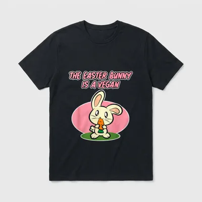 Easter Design for Vegans T-Shirt – Classic T-Shirt in Black
