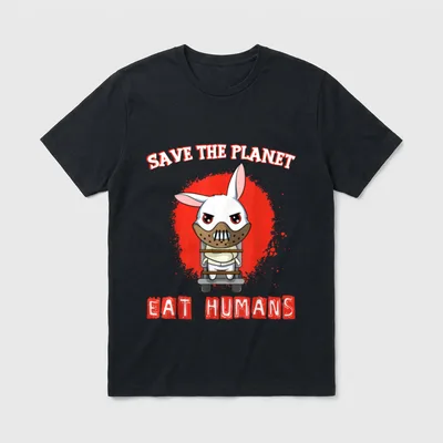 Save the Planet Eat T-Shirt – Classic T-Shirt in Black