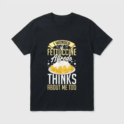 Fettuccine Alfredo Chicken Sauce T-Shirt – Classic T-Shirt in Black