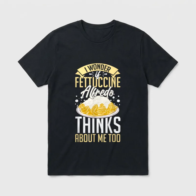 Fettuccine Alfredo Chicken Sauce T-Shirt – Classic T-Shirt in Black
