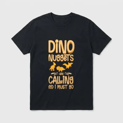 Dino Chicken Nugget Dinosaur Nugs T-Shirt – Classic T-Shirt in Black