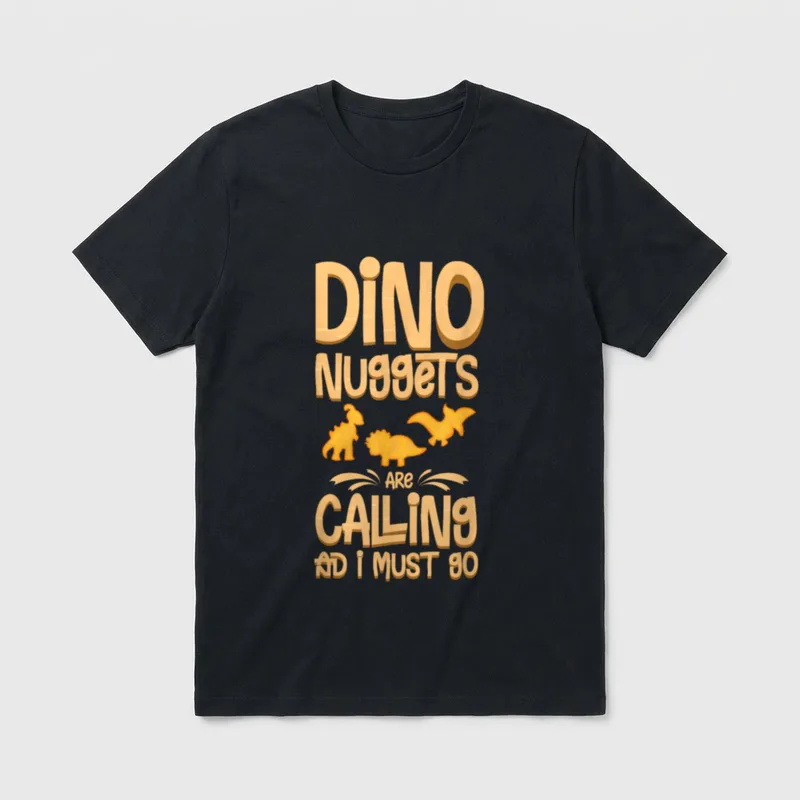 Dino Chicken Nugget Dinosaur Nugs T-Shirt – Classic T-Shirt in Black