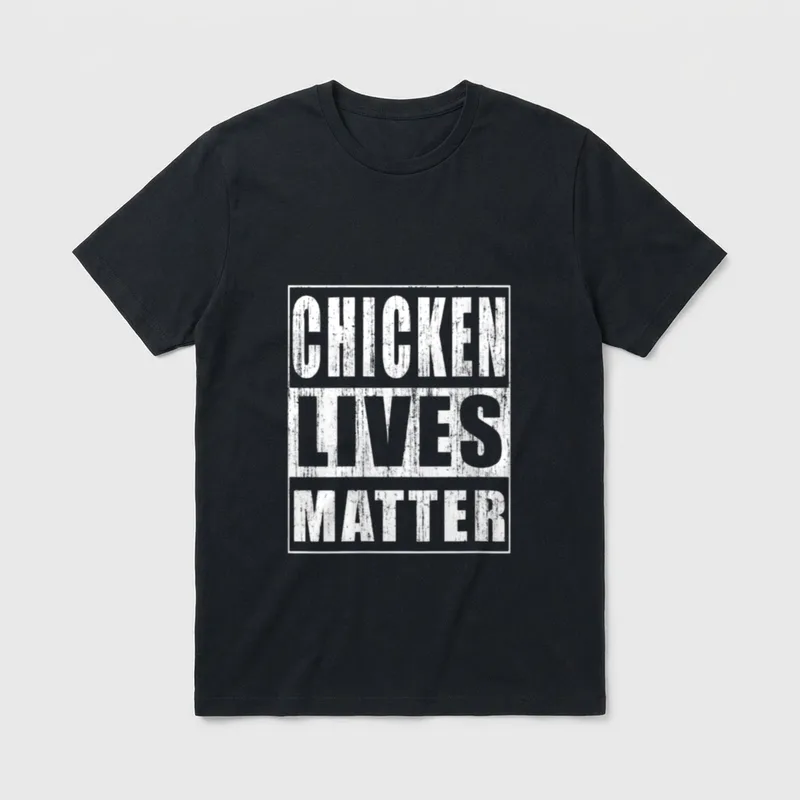Chicken Lives Matter Funny T-Shirt – Classic T-Shirt in Black