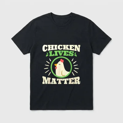 Vegetarian Funny Vegan Animal T-Shirt – Classic T-Shirt in Black