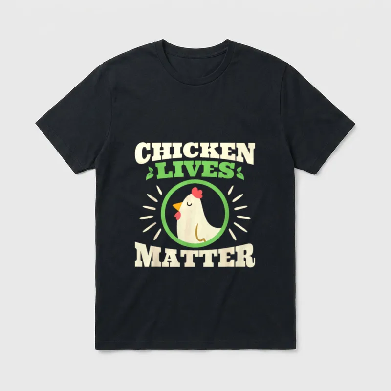 Vegetarian Funny Vegan Animal T-Shirt – Classic T-Shirt in Black