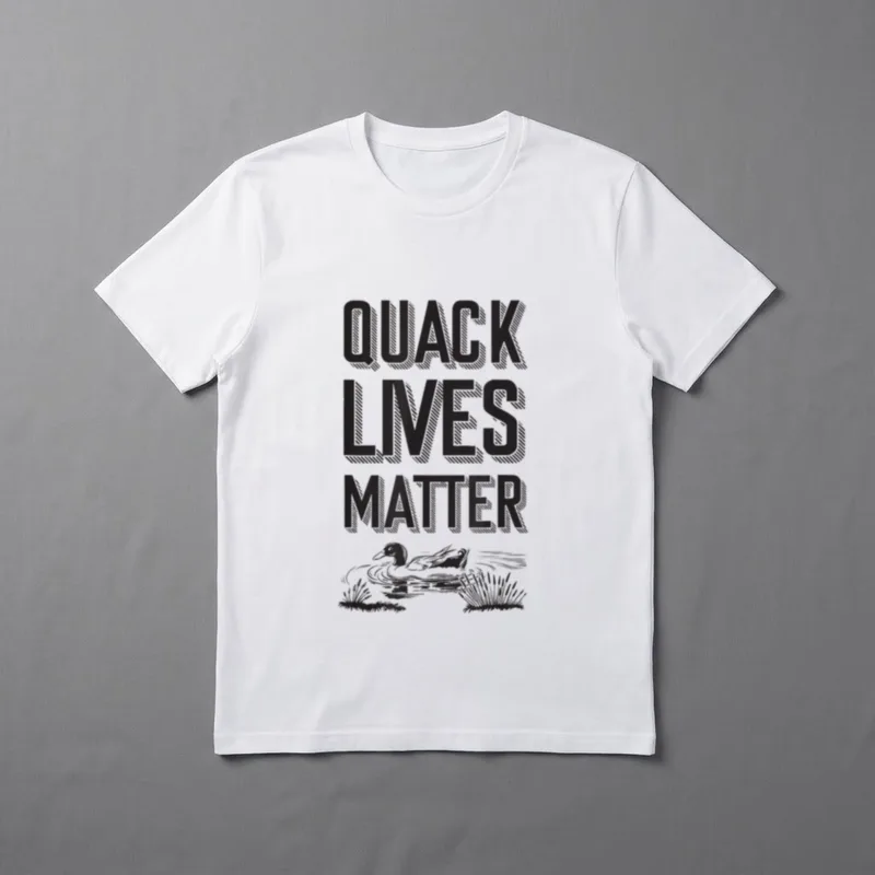 Quack Lives Matter Vegetarian T-Shirt – Classic T-Shirt in Black