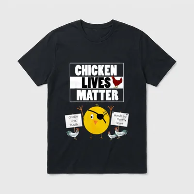 Chicken Lives Matter Hands T-Shirt – Classic T-Shirt in Black