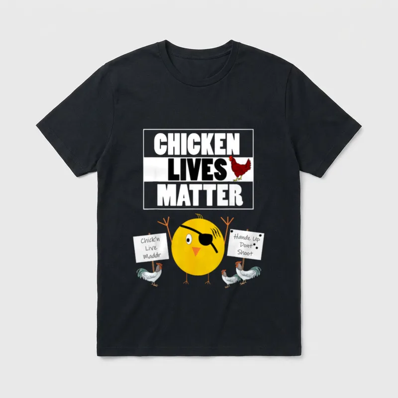 Chicken Lives Matter Hands T-Shirt – Classic T-Shirt in Black