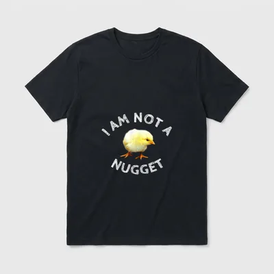 I Am Not A Nugget Farm Animal Vegan Shirts T-Shirt – Classic T-Shirt in Black