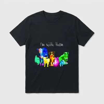 I'm With Them Vegan T-Shirt – Classic T-Shirt in Black
