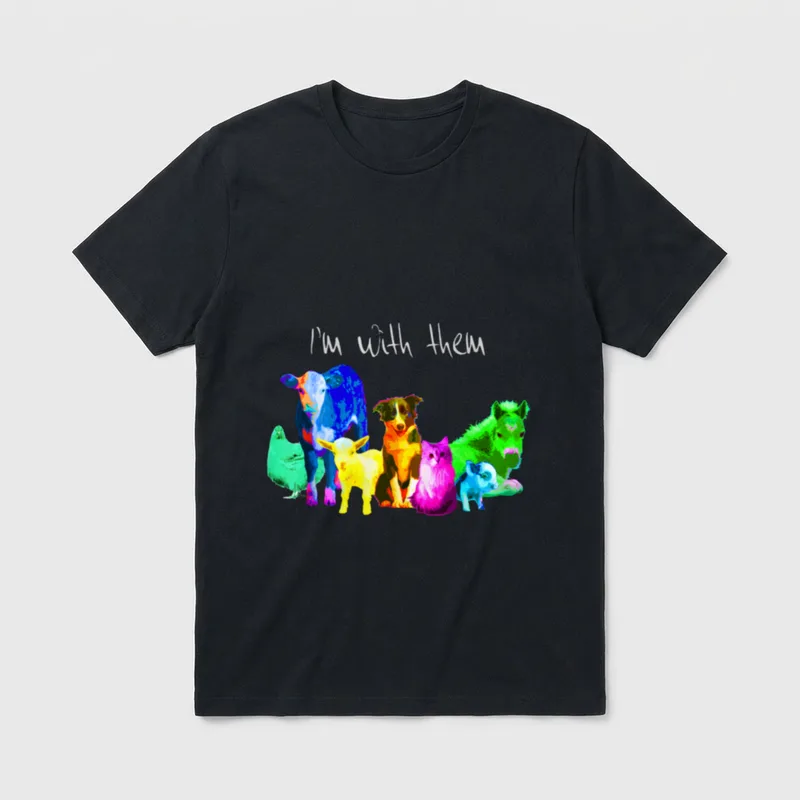 I'm With Them Vegan T-Shirt – Classic T-Shirt in Black