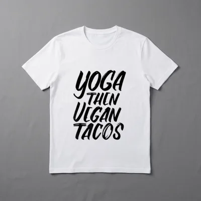Vegan Yoga Yoga Then T-Shirt – Classic T-Shirt in Black