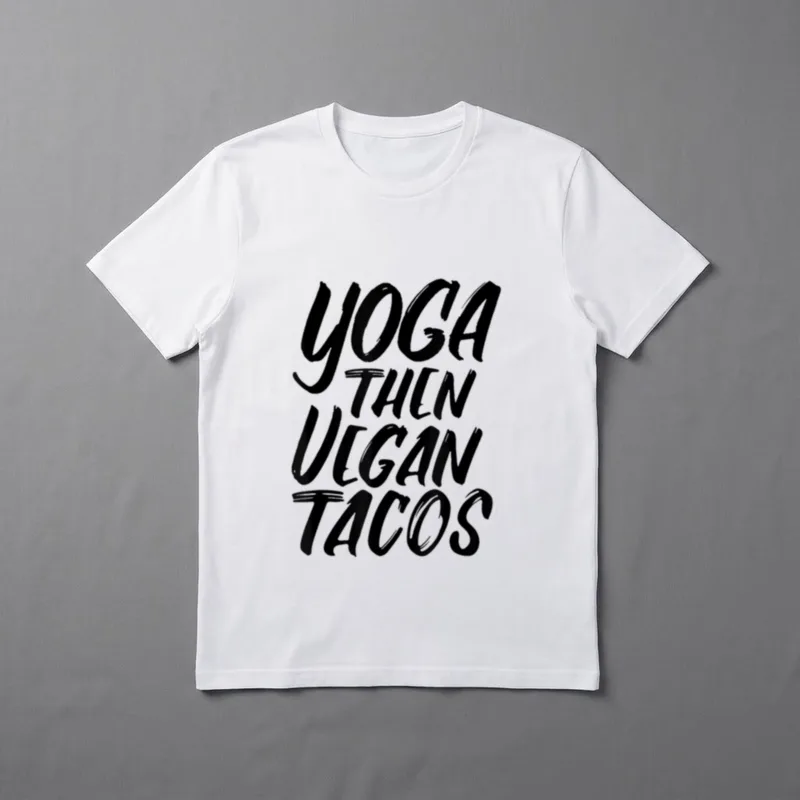 Vegan Yoga Yoga Then T-Shirt – Classic T-Shirt in Black