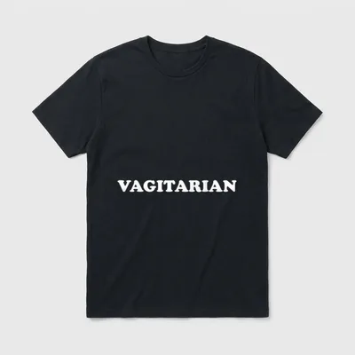 Vagitarian Funny Vegetarian Humor for Men T-Shirt – Classic T-Shirt in Black
