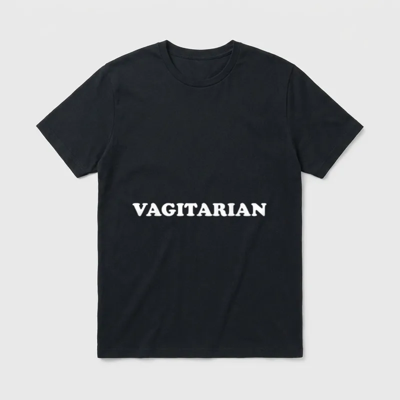 Vagitarian Funny Vegetarian Humor for Men T-Shirt – Classic T-Shirt in Black