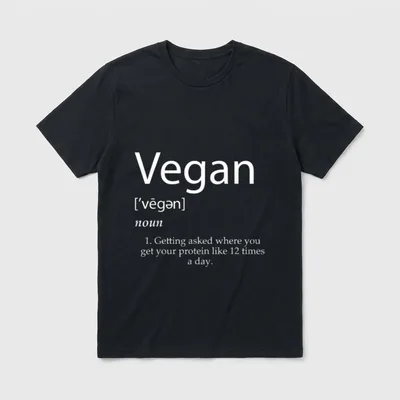 Vegan Definition Funny Veganism T-Shirt – Classic T-Shirt in Black