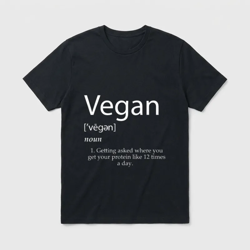 Vegan Definition Funny Veganism T-Shirt – Classic T-Shirt in Black