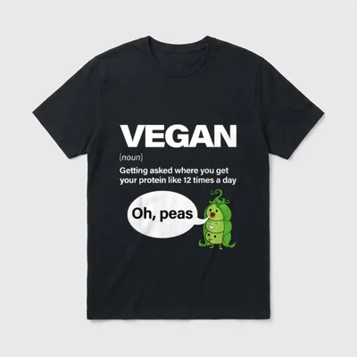 Vegan Definition Funny Vegan T-Shirt – Classic T-Shirt in Black