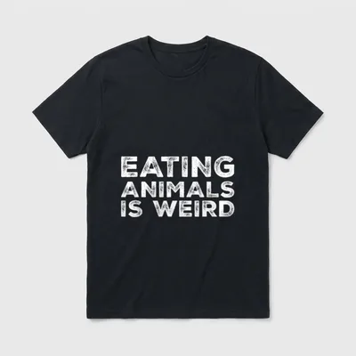 Eating Animals Is Weird Vegan T-Shirt – Classic T-Shirt in Black
