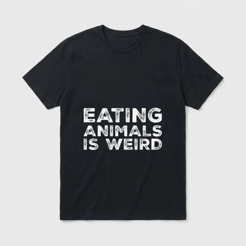 Eating Animals Is Weird Vegan T-Shirt – Classic T-Shirt in Black