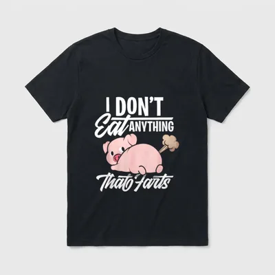 I Don't Eat Anything Funny Vegan Sayings T-Shirt – Classic T-Shirt in Black