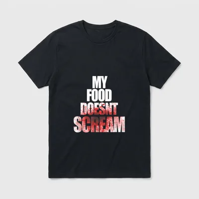 My Food Doesn't Scream T-Shirt – Classic T-Shirt in Black