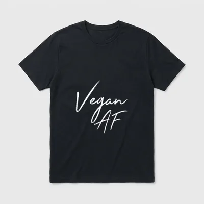 VEGAN AF Funny Vegan Sayings T-Shirt – Classic T-Shirt in Black