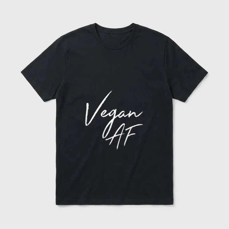 VEGAN AF Funny Vegan Sayings T-Shirt – Classic T-Shirt in Black