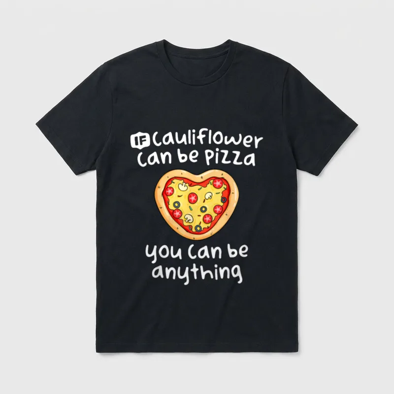 Funny Vegan Women Cauliflower T-Shirt – Classic T-Shirt in Black
