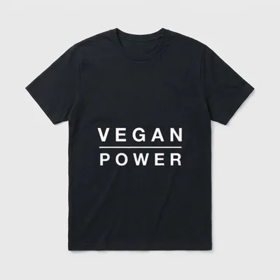 Funny Vegan Power Funny Vegan Sayings T-Shirt – Classic T-Shirt in Black
