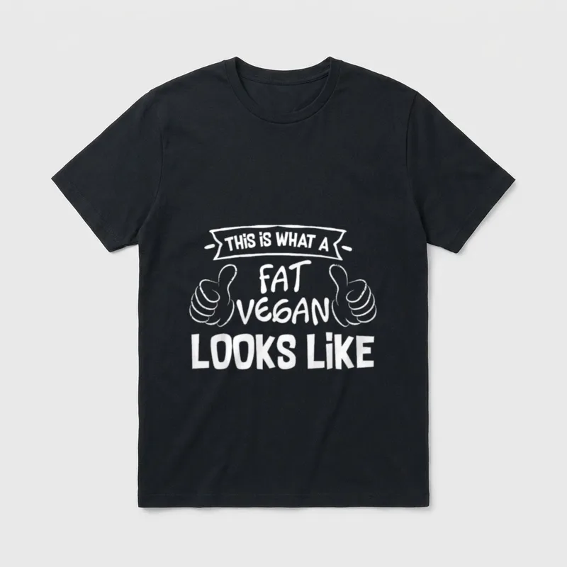 Funny Fat Vegan Looks T-Shirt – Classic T-Shirt in Black
