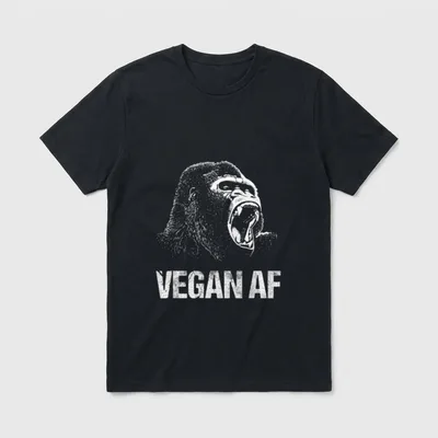 Vegan AF Cool Vegetarian Food T-Shirt – Classic T-Shirt in Black
