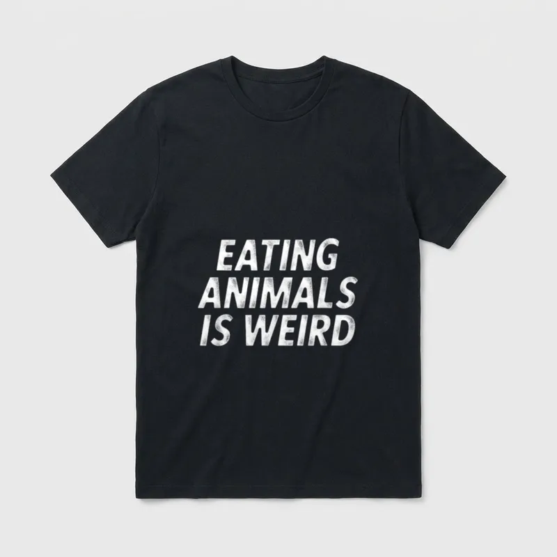 Eating Animals Is Weird Funny T-Shirt – Classic T-Shirt in Black