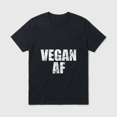 Vegan AF Vegan Funny Vegan Sayings T-Shirt – Classic T-Shirt in Black