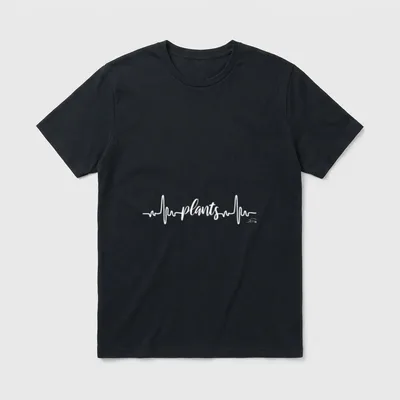 Vegan Heartbeat Plants Lover T-Shirt – Classic T-Shirt in Black
